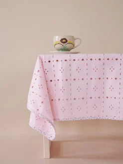 Tischdecke in Rosa - (L)180 x (B)135 cm