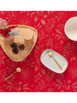 Tischdecke in Rot/ Gold