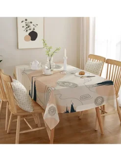 Tischdecke in Weiß/ Beige