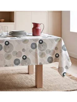 Tischdecke "Nordic Caleb" in Weiß/ Blau/ Grau