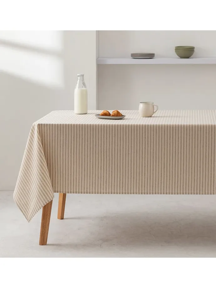 Tischdecke "Rayas" in Creme
