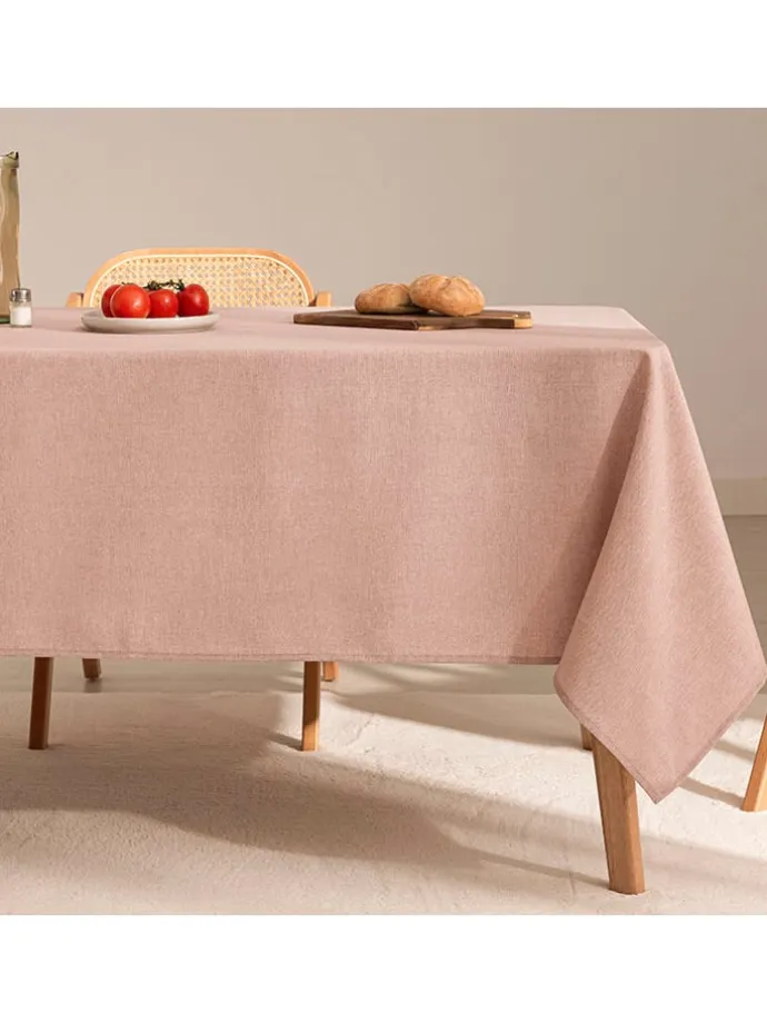 Tischdecke "Smooth Sena" in Rosa