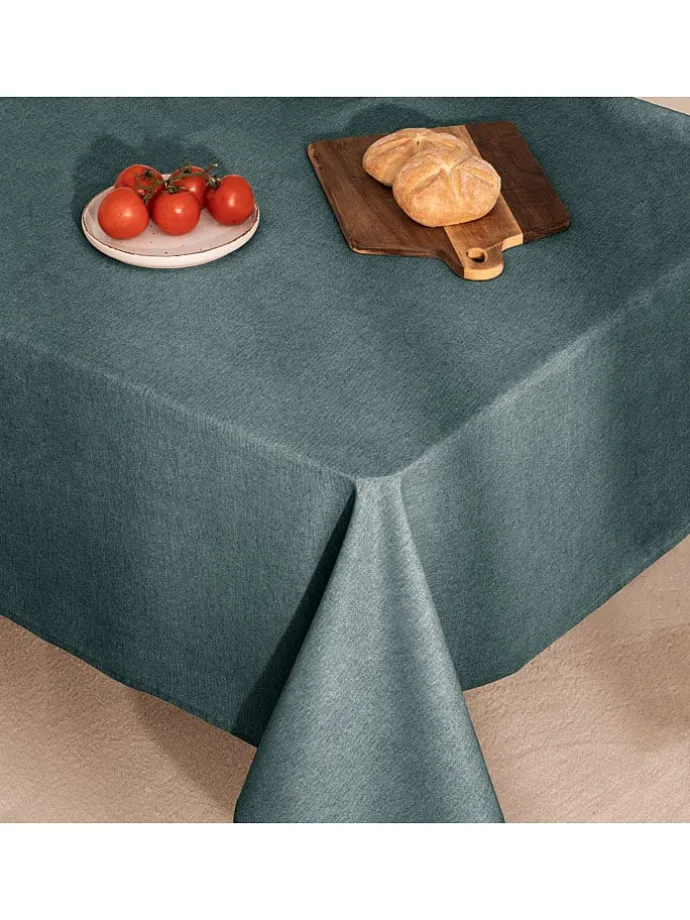 Tischdecke "Smooth Sena" in Petrol