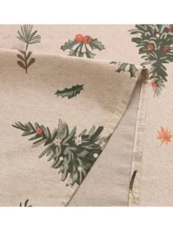 Tischdecke ''Snowpine'' in Beige/ Grün