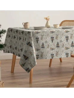 Tischdecke "Spruce" in Creme/ Grün