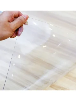 Tischfolie 1,7mm Tischdecke Tischschutz PVC klar abwaschbar in Transparent