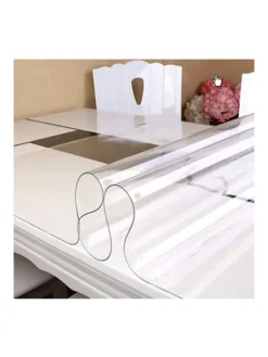 Tischfolie 1,7mm Tischdecke Tischschutz PVC klar abwaschbar in Transparent