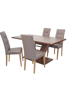 Tischgruppe- 5teilig Madrid in braun