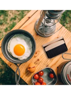 Tischkehrset in Schwarz/ Natur