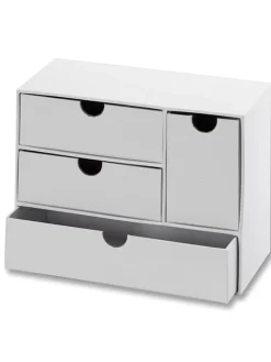 Tischkommode in Weiß - (B)21 x (H)16 x (T)9,6 cm