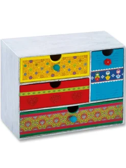 Tischkommode in Weiß - (B)21 x (H)16 x (T)9,6 cm