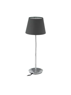 Tischlampe in Grau/ Silber - (H)47 x Ø 17 cm