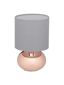 Tischlampe in Kupfer/ Grau - (H)28 x Ø 18 cm