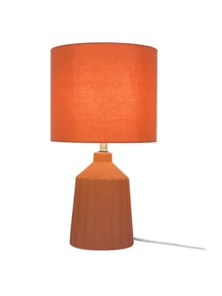 Tischlampe in Terracotta - (H)42 x Ø 23 cm