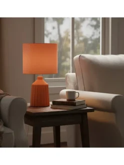 Tischlampe in Terracotta - (H)42 x Ø 23 cm