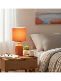 Tischlampe in Terracotta - (H)42 x Ø 23 cm