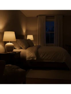 Tischlampe in Weiß/ Creme - (H)45 x Ø 30 cm