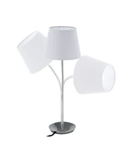 Tischlampe in Weiß/ Silber - (H)47 x Ø 17 cm