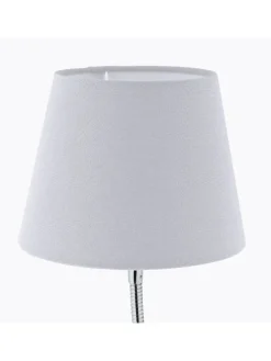 Tischlampe in Weiß/ Silber - (H)47 x Ø 17 cm