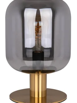 Tischleuchte "Alessio" in Grau/ Gold - (H)30 x Ø 20 cm