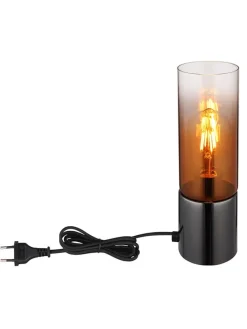 Tischleuchte "Annika" in Schwarz/ Silber - (H)30 x Ø 9 cm