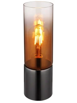 Tischleuchte "Annika" in Schwarz/ Silber - (H)30 x Ø 9 cm