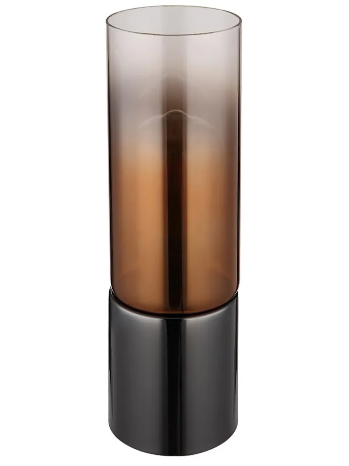 Tischleuchte "Annika" in Schwarz/ Silber - (H)30 x Ø 9 cm