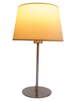 Tischleuchte "Bologna" in Chrom/ Weiß - (H)45 cm