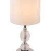Tischleuchte "Bronn" in Silber/ Weiß - (H)47 x Ø 21 cm