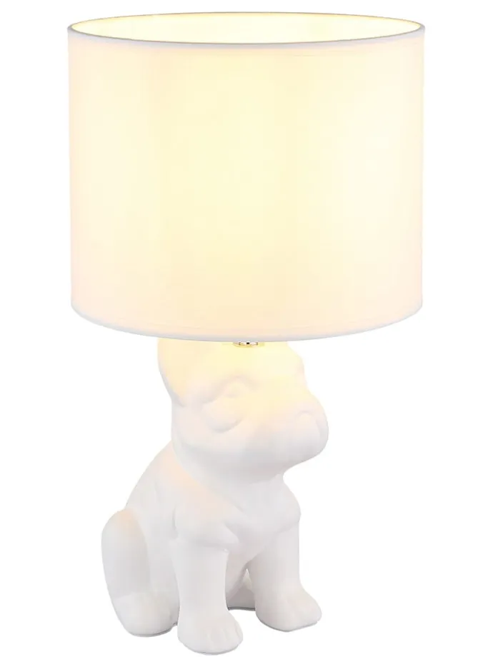 Tischleuchte ''Dogo'' in Weiß - (B)23,3 x (H)40 x (T)22 cm