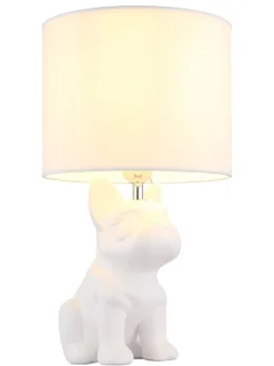 Tischleuchte ''Dogo'' in Weiß - (B)23,3 x (H)40 x (T)22 cm