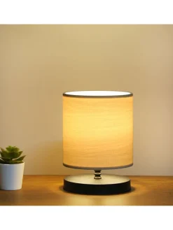 Tischleuchte in Beige - (H)22 x Ø 15 cm