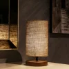 Tischleuchte in Beige/ Braun - (H)45 x Ø 25 cm