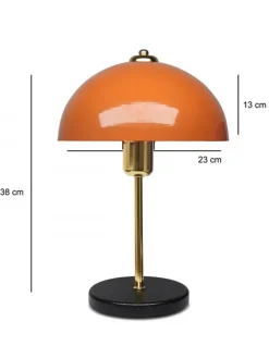 Tischleuchte in Orange - (H)38 x Ø 23 cm