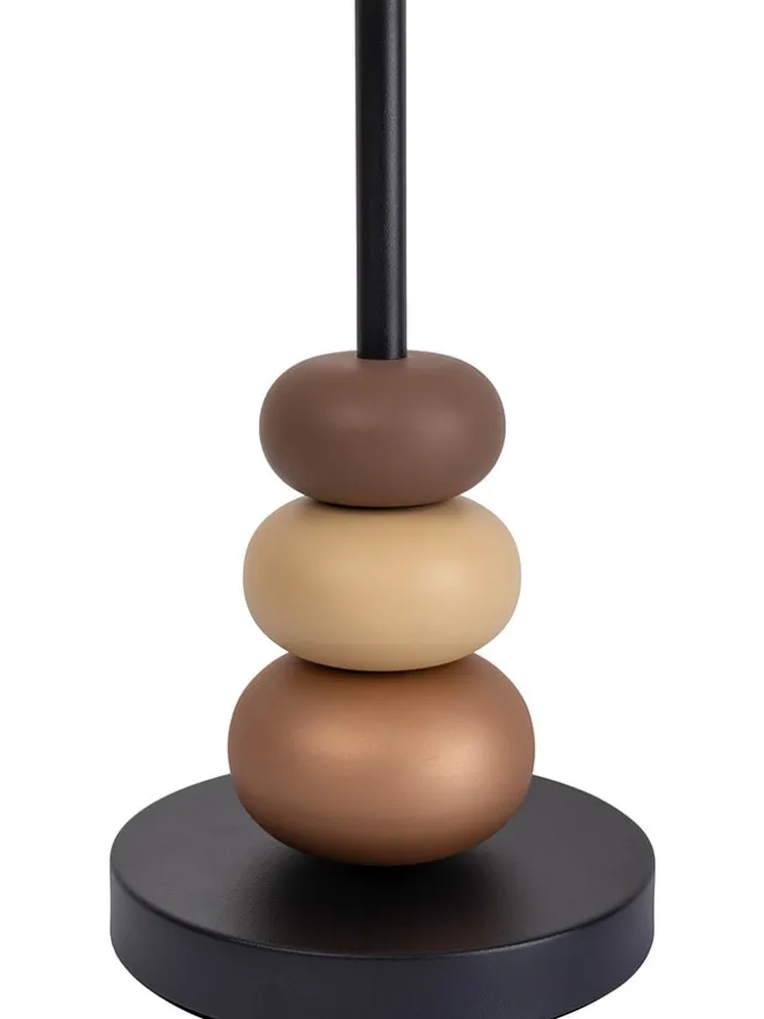 Tischleuchte in Schwarz/ Braun/ Grau - (H)50 x Ø 28 cm