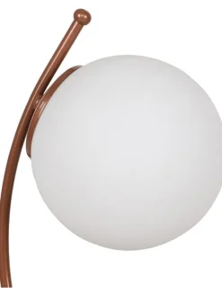 Tischleuchte in Weiß/ Hellbraun - (B)23 x (H)43 cm