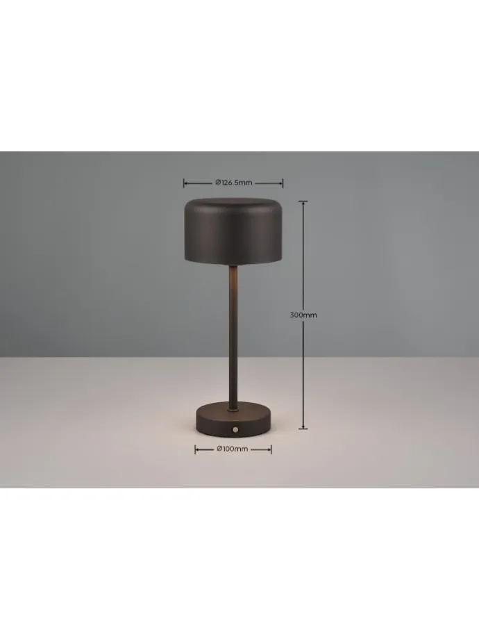 Tischleuchte JEFF in schwarz matt