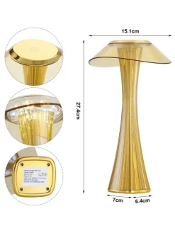 Tischleuchte LED in gold USB Wiederaufladbar Touch Dimmbar