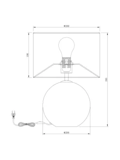 Tischleuchte LUMENZA in Pink / Weiß