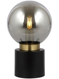 Tischleuchte "Marka" in Schwarz - (H)24,5 x Ø 15 cm