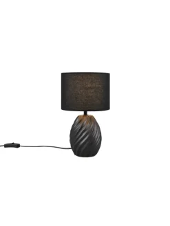 Tischleuchte MELVA in schwarz matt