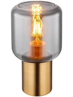 Tischleuchte "Ninjo" in Gold - (H)24 x Ø 13 cm