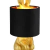 Tischleuchte "Rabbit" in Schwarz/ Gold - (H)41 x Ø 18 cm