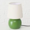 Tischleuchte "Sabia" in Weiß/ Grün - (H)21,8 cm