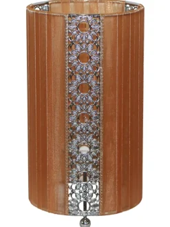 Tischleuchte "SHERYL" in braun - (L)12.5 cm x (B)12.5 cm x (H)23 cm