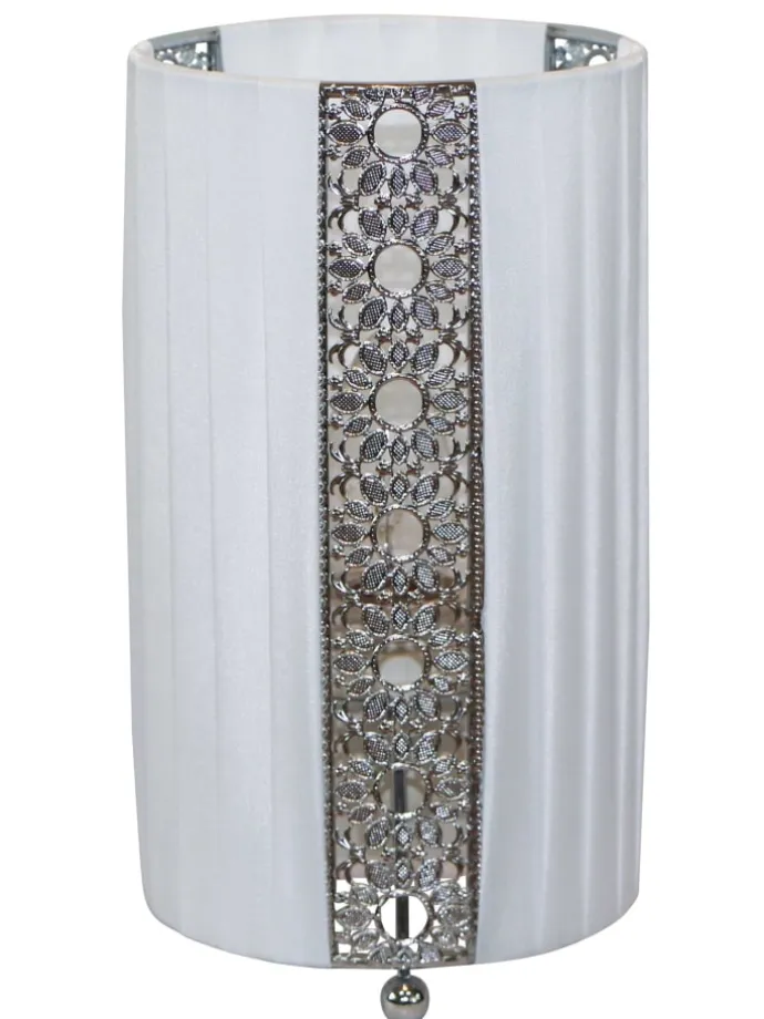 Tischleuchte "SHERYL" in weiß - (L)12.5 cm x (B)12.5 cm x (H)23 cm