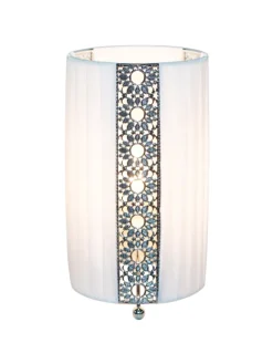 Tischleuchte "SHERYL" in weiß - (L)12.5 cm x (B)12.5 cm x (H)23 cm