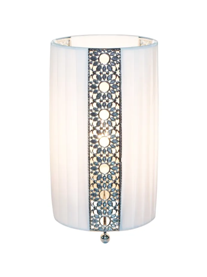 Tischleuchte "SHERYL" in weiß - (L)12.5 cm x (B)12.5 cm x (H)23 cm