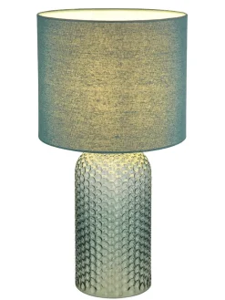 Tischleuchte "Sofia" in Petrol - (H)50 x Ø 26,5 cm