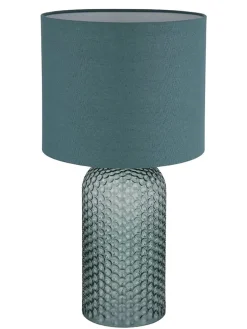 Tischleuchte "Sofia" in Petrol - (H)50 x Ø 26,5 cm